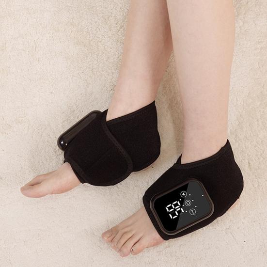 Cordless Ankle Massager 3-in-1 Heated Ankle Wrap Foot Massager with 3 Vibration Modes And 3 Heat Levels for Achilles
