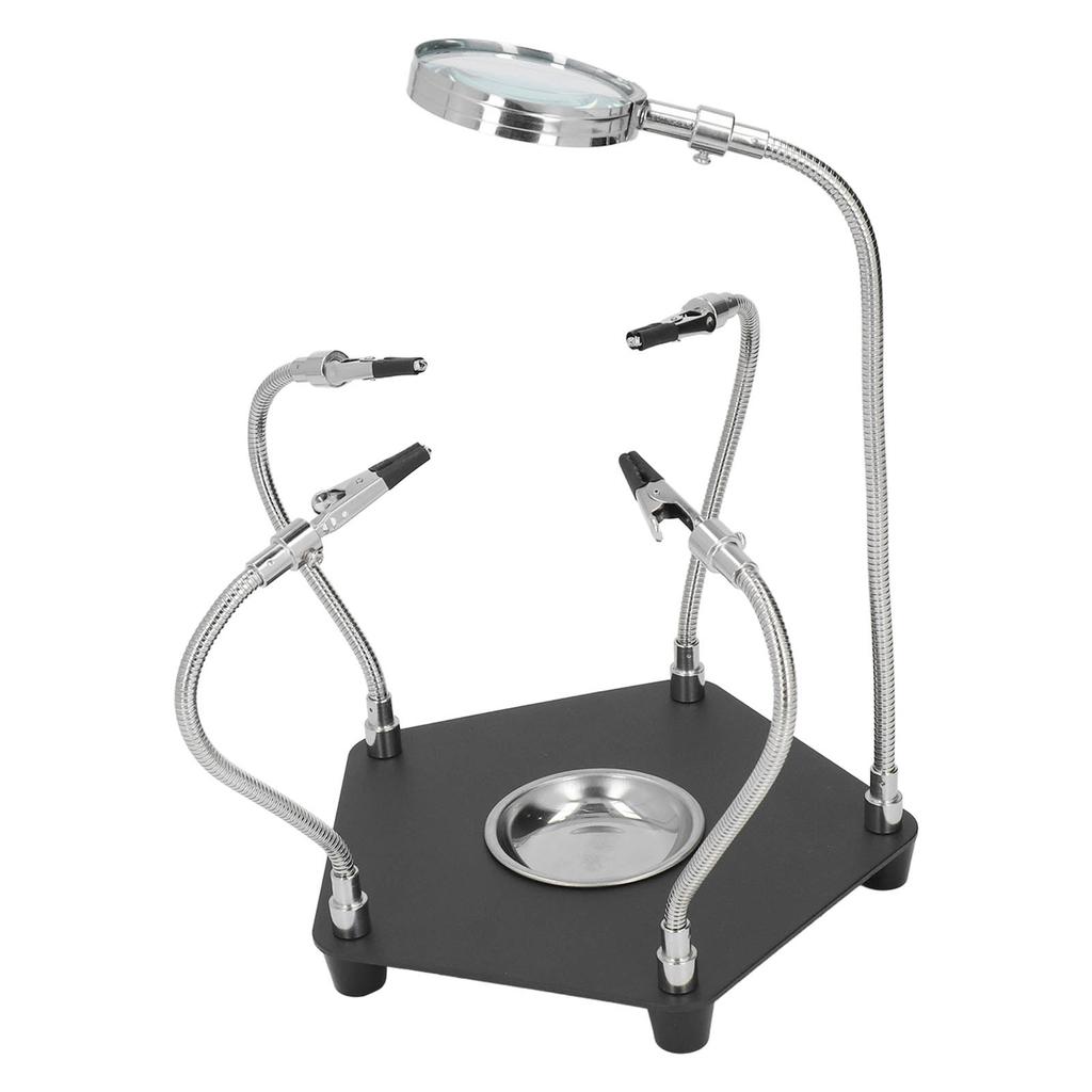 Soldering Holder High Light Transmittance Universal Arm PCB 3 Times Magnification HD Soldering