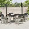 VidaXL Ensemble de Repas de Jardin 5 Pièces Avec Coussins Gris Clair Poly Rattan 3380667
