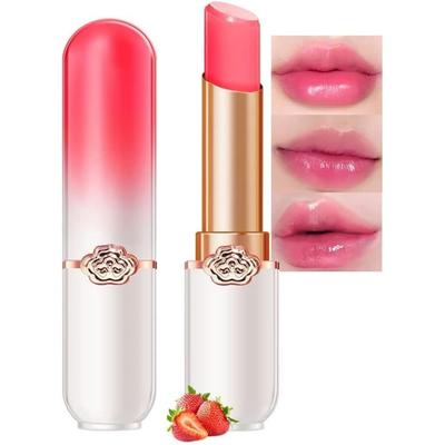 LIANGNISHI Renk değiştiren sıcaklık değiştiren jöle sıcaklık nemlendirici dudak şeftali ruj, ruj, ruj, değişen, balsam,