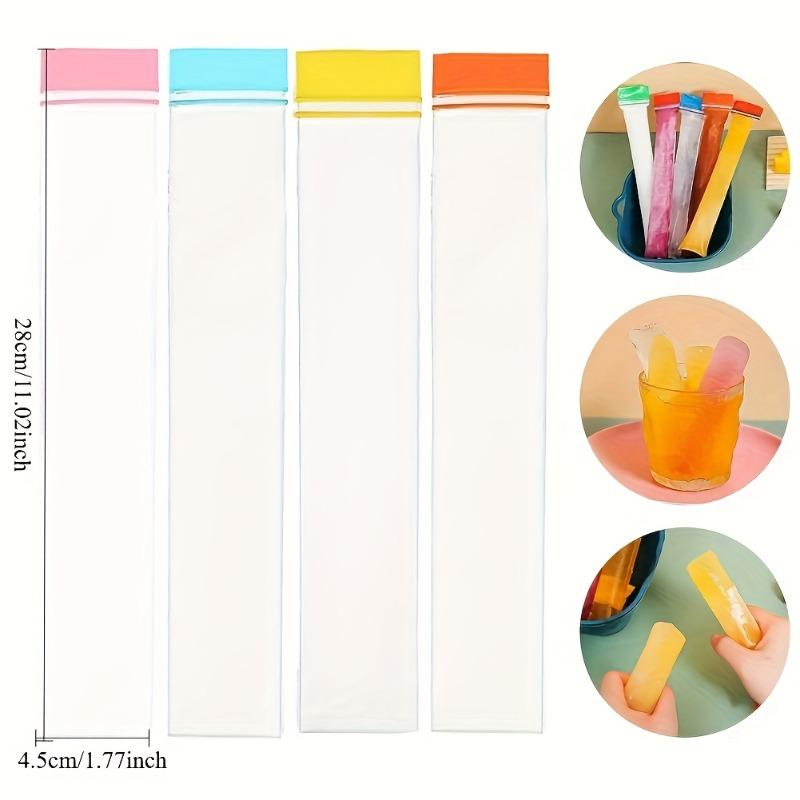 50/100pcs Disposable Ice Pop Bags Plastic Popsicle Maker Pouches Leakproof Zipper Seal Bags For Yogurt Smoothies Ice Candy 50pcs синий