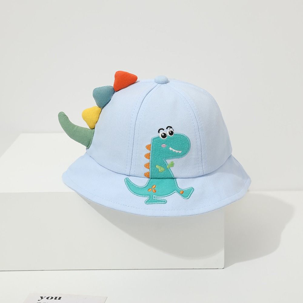 Wide Brim Dinosaur Children Fisherman Hat Cartoon Baby Sun Cap Cute Kids Bucket Hat  Toddler