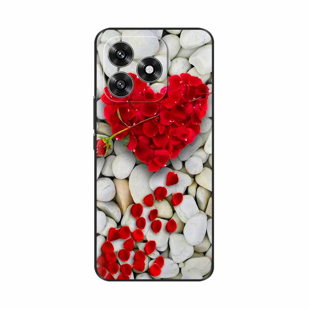 For Honor X5c Plus Case Sweet Love Flower Soft Silicone TPU Cover For Honor X5c HonorX5c Plus Phone Case Protective Shell Funda