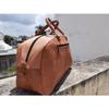Men Brown Vintage Real Travel Luggage Duffle Gym Bags Tote Goat Leather