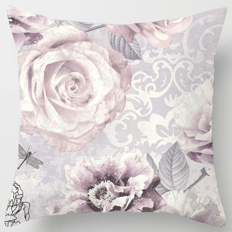 Rose Series Square Pillowcase Pillow Home Decoration Car Bedroom Sofa Cushion Cover (45Cm*45Cm)