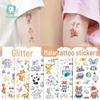 2023 Ruikalong Waterproof Glitter Marine Animal Cartoon Tattoo Stickers for Kids
