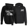 Schwarzer Dirty Diesel Supply Hoodie – Individueller LKW mit rauchendem Auspuff Rückengrafik
