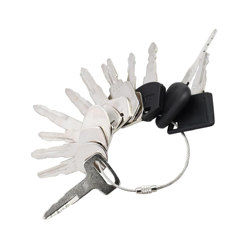 12 Gabelstapler Schlüsselset Gabelstapler Schlüssel Meistersatz Kompatibel mit Yale Caterpillar Clark Komatsu Mitsubishi Nissan Doosan JCB Volvo 14607 12343 1A 511416