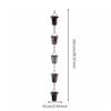 Outdoor Rain Chain Retro with Cups Elegant Hardware Silver-Toned for