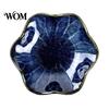 Ceramic Dipping Dish Soy Sauce Plate, Lotus Leaf Design, High-Temperature Fired Home Decorative Unique Texture Jewelry Holder, for Vinegar Snack Small
