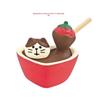 Japanese ZAKKA Cat Strawberry Chocolate Cake Shop Resin Ornament