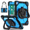 Heavy Duty Case for iPad 9.7 6th 5th Pro 9.7 Inch Silicone + PC Shockproof 360° Rotating Stand Tablet Cover with Shoulder Strap
