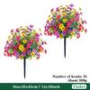 Violet Eucalyptus Garden Stake: Realistic Faux Flower Decoration with Ground Peg