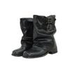 Cowhide Version~ Retro Old Belt Buckle Thick Heel Pile Boots Women's 2025 New Spice Girl Thick Heel High Trousers Boots