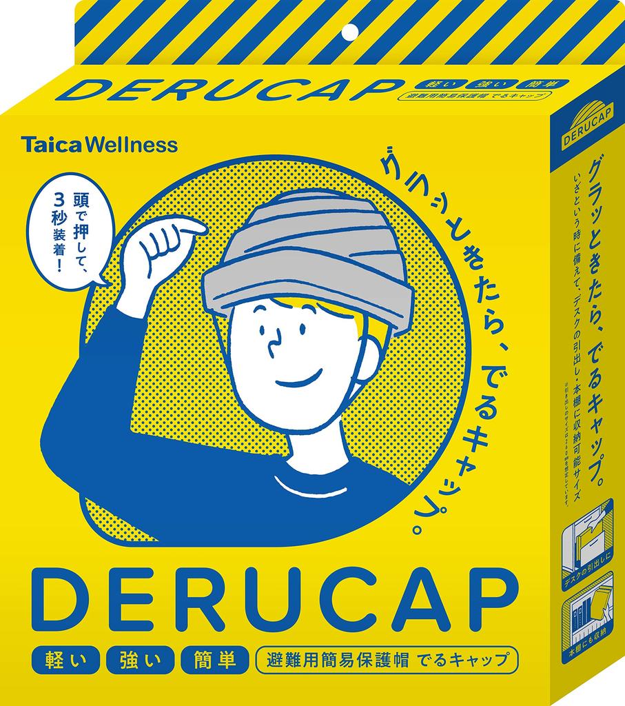 Taica Nouzová kukla „Deru Cap“ Kompaktní typ, 1 kus, Pro obvod hlavy 54–62 cm, Šedá, Snadný nasazovací design, DC-C-01