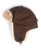 Yunibeosyeolkemiseuteuli Crack Leather Brown Aviator Hat
