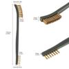 6pcs Mini Steel Copper Nylon Wire Brush Set for Cleaning Paint Welding Slag Metal Rust Dirt Removal 7 Inch Handy Brass Brush Set