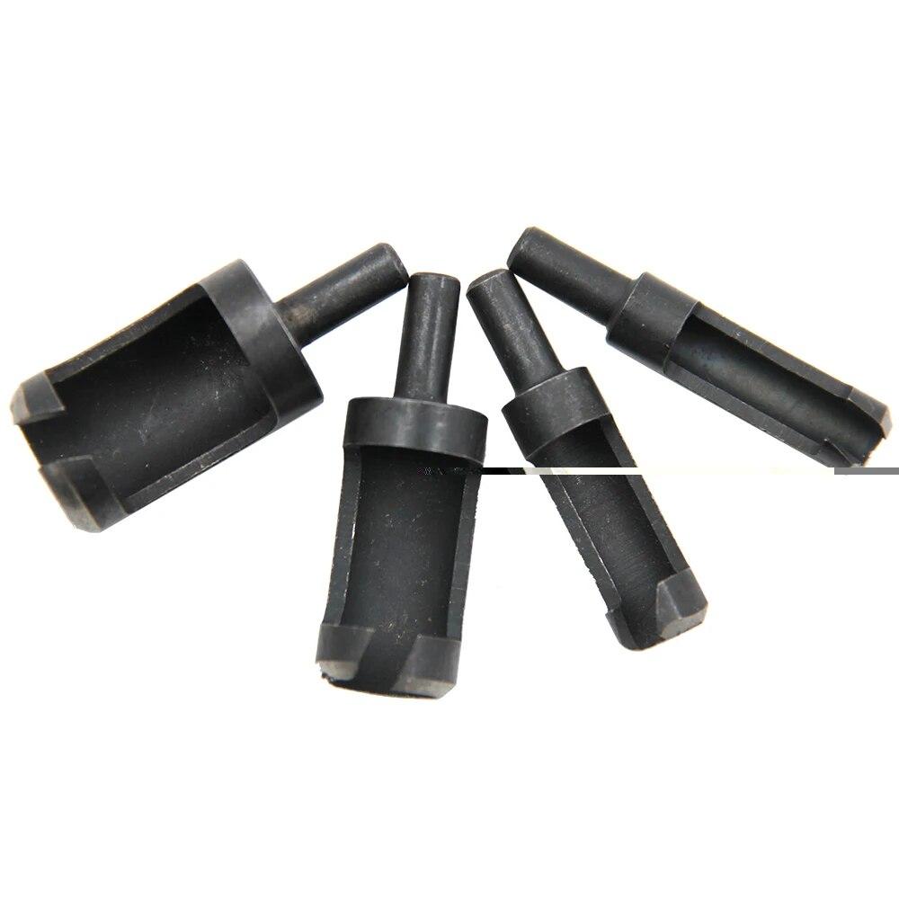 4 stück runder Griff Schwarzer Korkbohrer Rundstab Bohrer Werkzeug Korkschneidwerkzeug DIY Elektrowerkzeug Zubehör