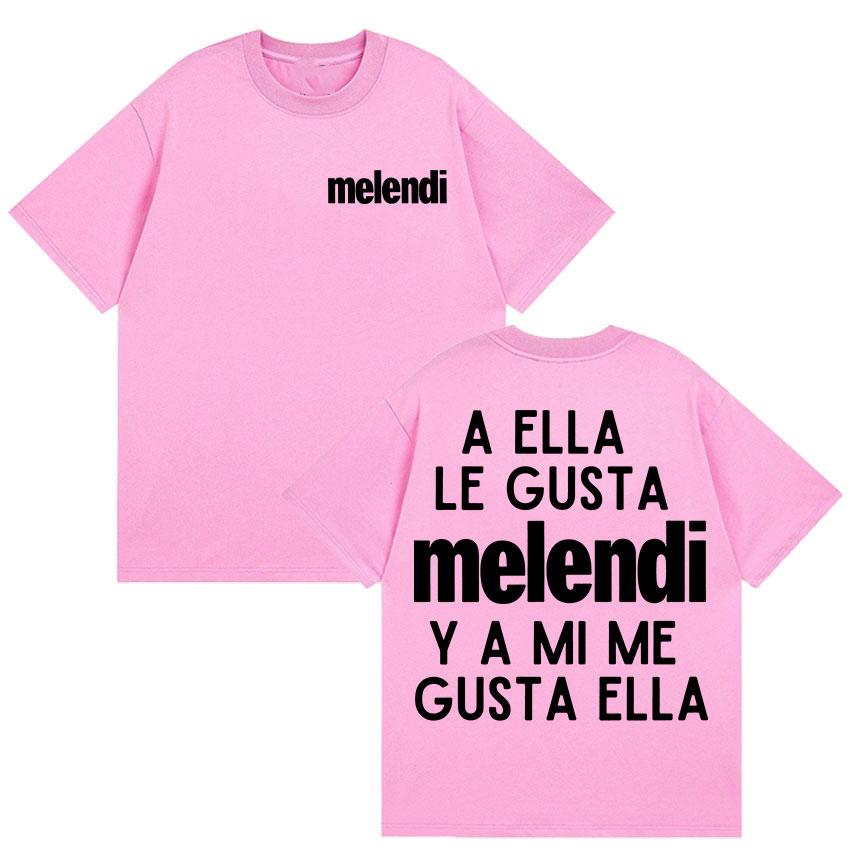Rapper Melendi AELLALE GUSTA 2025 Album Print T Shirt Men Women Casual Fashion Pure Cotton Short Sleeve Tops T-shirts Streetwear
