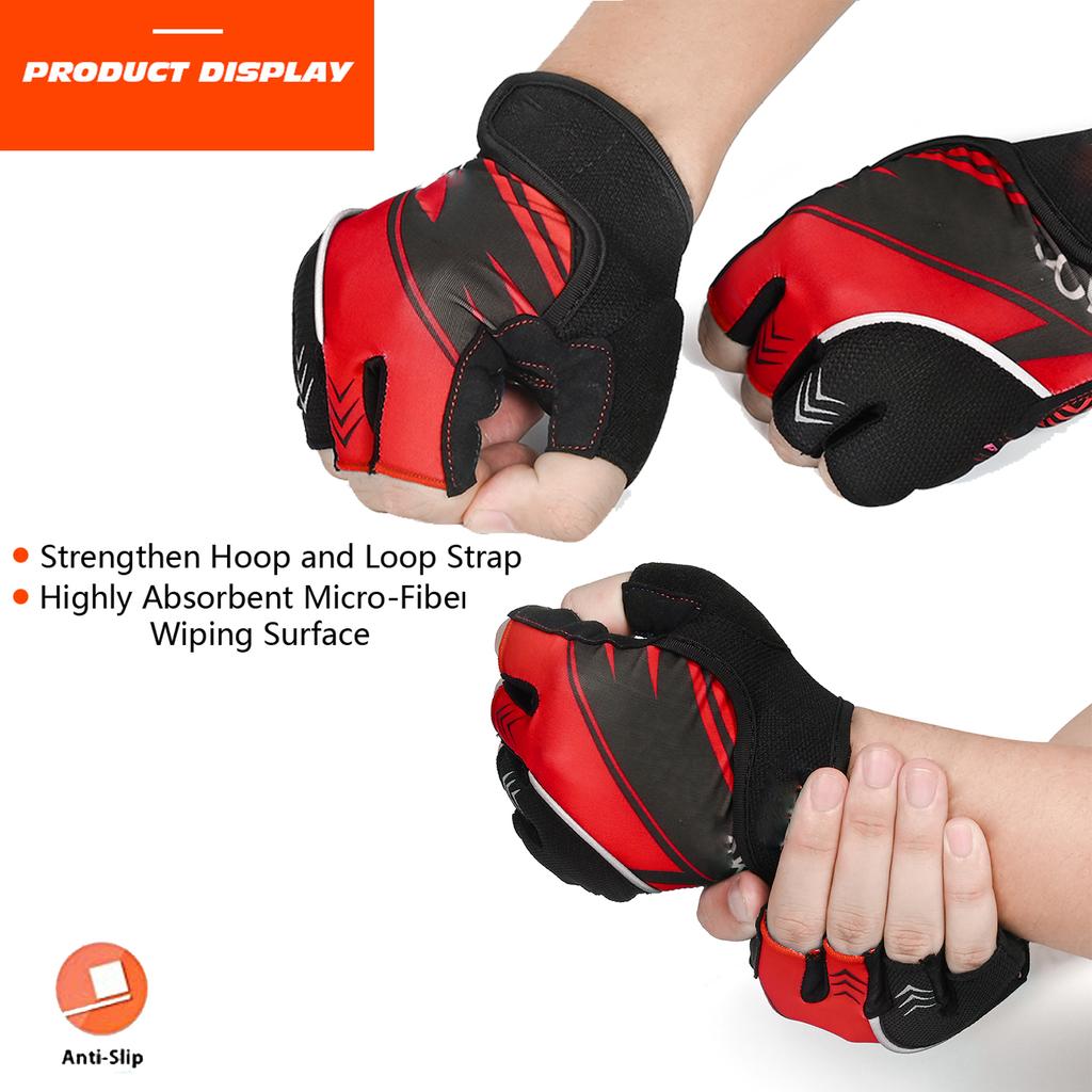 Fahrradhandschuhe Halbfinger MTB Fahrradhandschuhe 5mm Gel-Polster Stoßdämpfend Mountainbike Rennrad Handschuhe für Herren und Damen