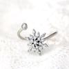 Bague flocon de neige en cristal réglable, anneaux ouverts Elsa, bijoux tendance pour femmes, cadeau de mariage ou de Noël