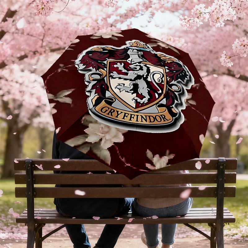1PC Warner Gryffindor Coat of Arms Umbrella-8-Rib Reinforced, Automatic Open, Lightweight & Durable-A54