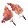 Garden Chicken Stake Colorful Weather Resistant Acrylic Decorative Animal Figure Stake for Outdoor L