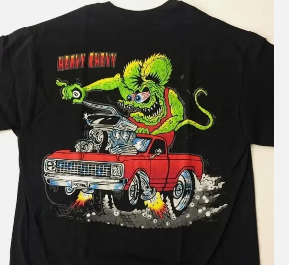 Best Price - Rat Fink Heavy Chevy T-Shirt Ed Big Daddy Roth Men'S Black Tee Unisex T-Shirt