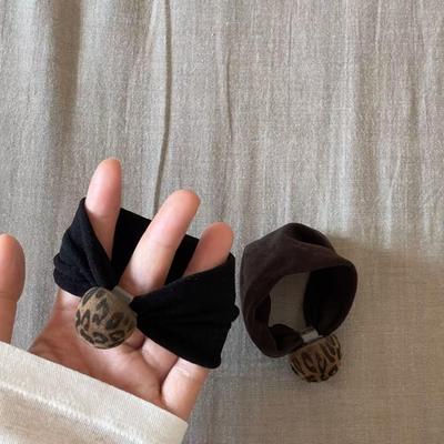 Leopard Print Small Intestine Scrunchie Hair Tie - 2025 Korean Style Women's Headwear