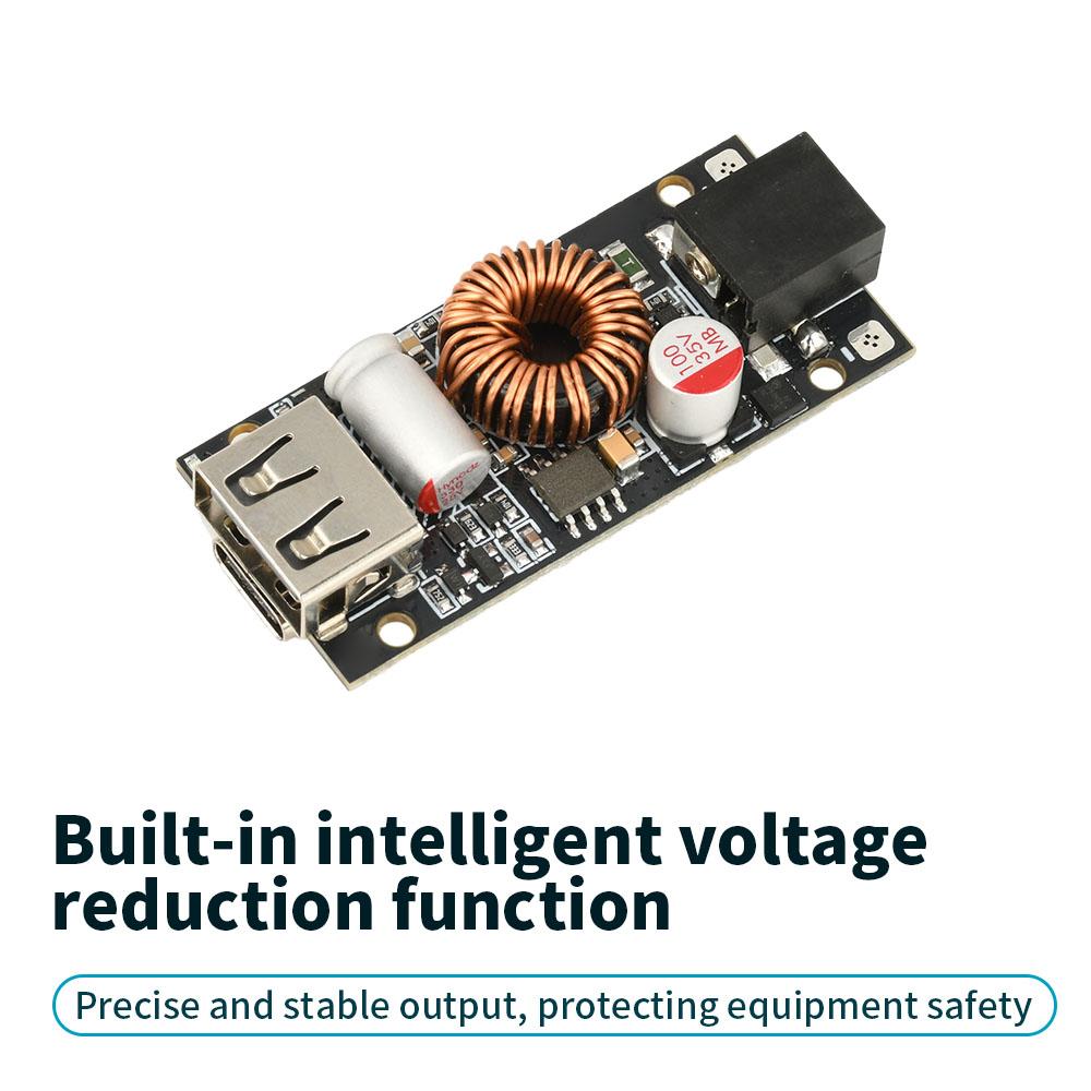 PD 65W Super Fast Charging Module Multi Protocol Mobile Phone DIY Fast Charger DC 7V-35V Step-Down Module Type-C USB DC5521 Port