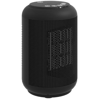 PTC Ceramic Space Heater, Electric Fan Heater 1500 W, Adjustable Thermostat, 14 X 14 X 21.5 Cm, Black