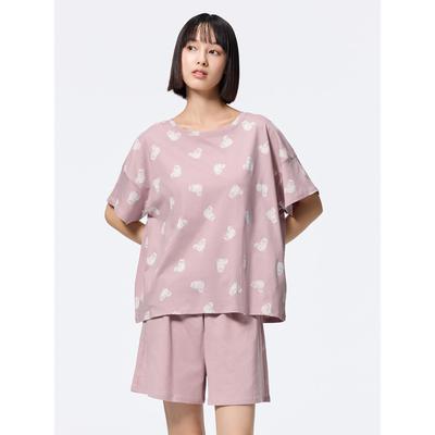 Cotton Color Lounge Set  Short Sleeve   Cat 