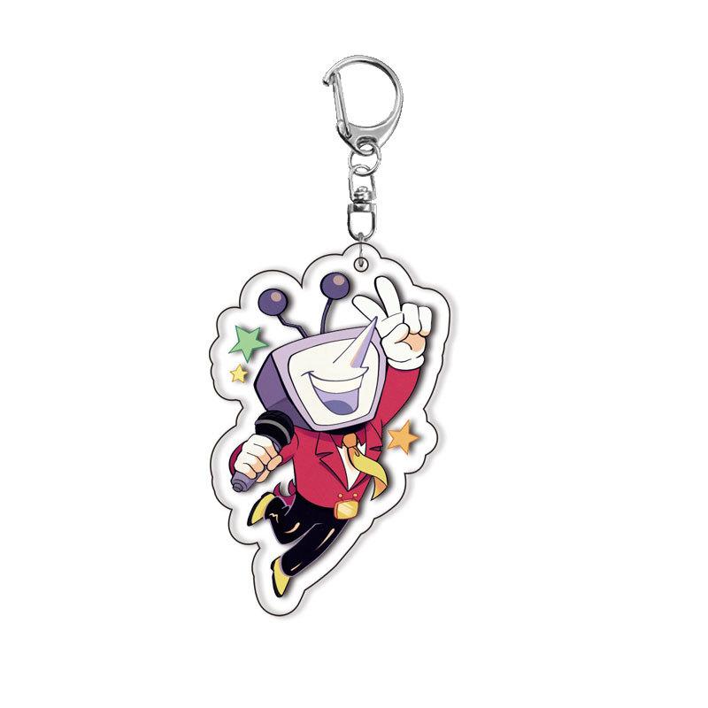 

Deltarune Cartoon God Man I Love TV Game Figure Acrylic Keychain Bag Pendant Pixels Exquisite Keyring Student Birthday Gift 5cm