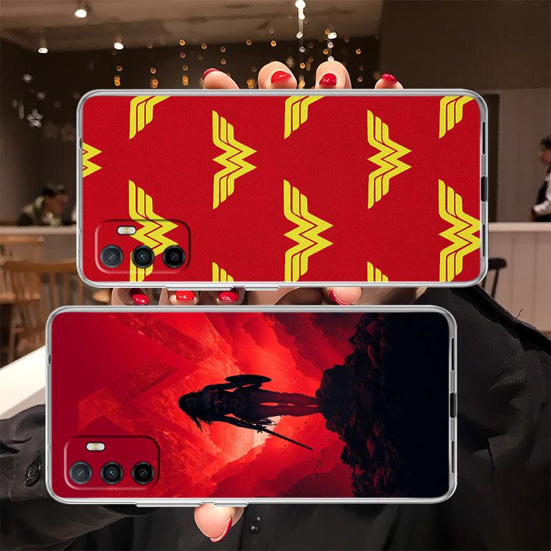 TR35 Wonder Woman Transparent Phone Case for Samsung Galaxy A04 A04S A14 A23 A34 A54 M23 M33 M52 M53