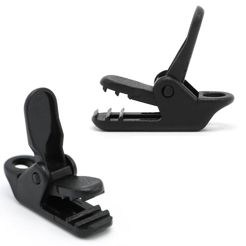 10Pcs Outdoor Tarpaulin Clips Camping Tents Awning Wind Rope Clamp Equipment Plastic Clip Buckle Fixed Jaw Grip Hook Accessories