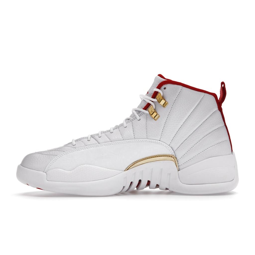 Air Jordan 12 Retro FIBA Men Sneakers White University-Red-Metallic-Gold 130690-107