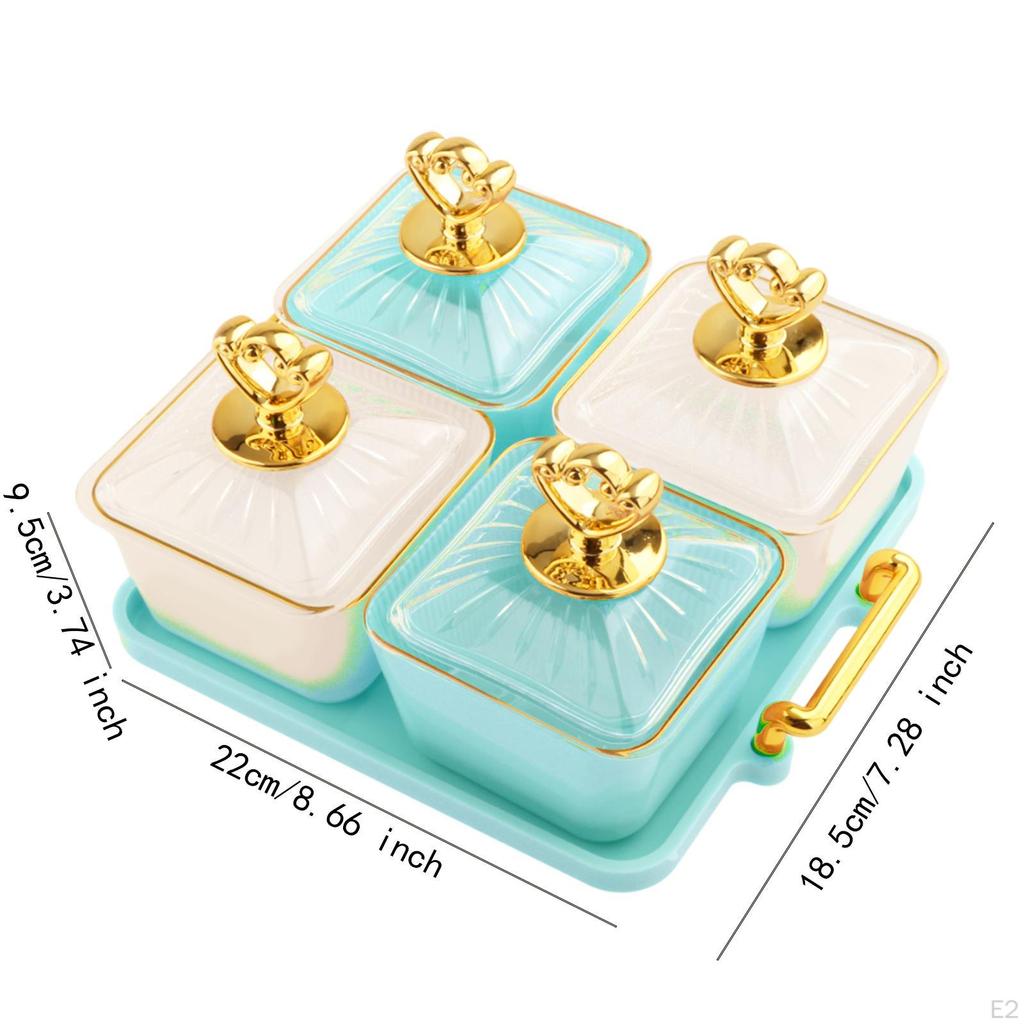 Appetizer Plate Divided Snack Serving Bowls Wedding Decor Multipurpose Nut and Candy Tray