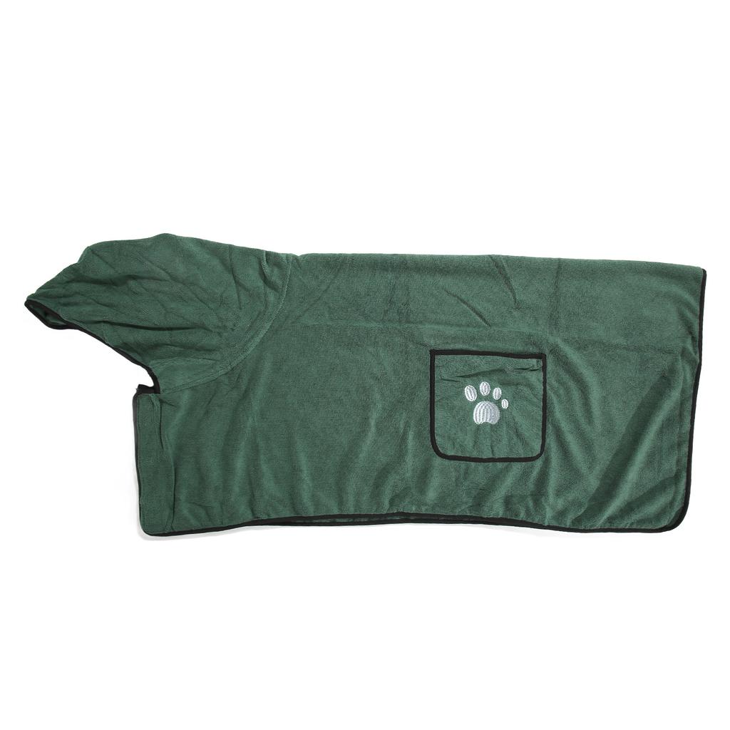 Dog Bathrobe Towel Super Absorbent Adjustable Pet Dog Drying Coat for Dog Cat Indoor Outdoor