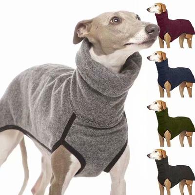 Pet Products Dog Stitching Solid Color Fashion Warm Comfortable High Collar Breathable Dog Clothing