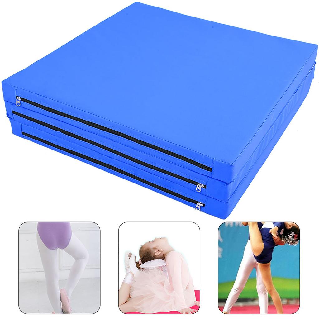 Sports Folding Gym Exercise Workout Training Child Gymnastics Dance Fitness Yoga Mat(Blue)
