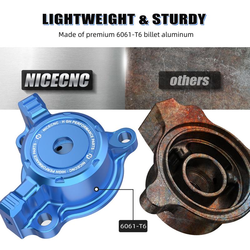 Transparent Oil Filter Cap Protective Cover For Yamaha 450R 2009-2024 YFZ450X Aluminum For YZ250F YZ450F WR250F WR450F 2003-2007