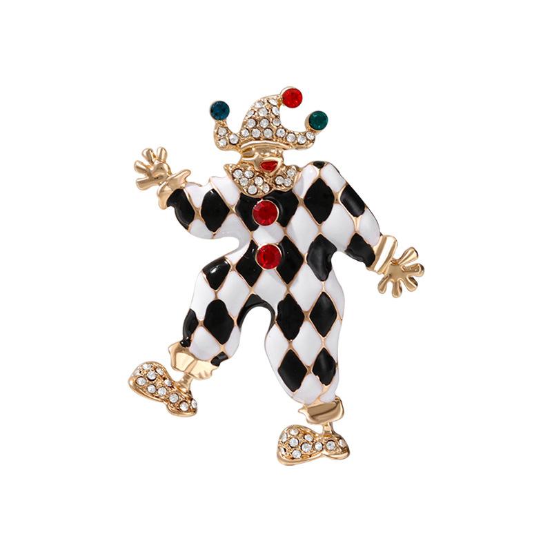 Retro Circus Clown Literary High-end Christmas Accessories Brooch