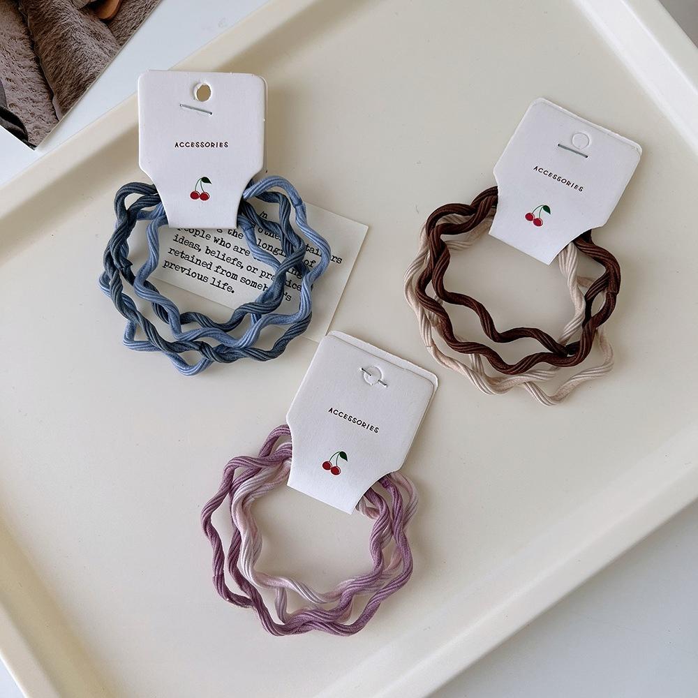 Confezione da 4. Colore Caramella Anello Base per Capelli Elastico per Capelli con Onde che Cambiano Colore Elastico per Capelli da Donna Accessorio per Capelli