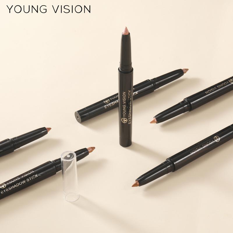 YOUNG VISION 6pcs Pearlescent Color Rotating Eyeshadow Stick Waterproof Cultivation Silkworm Eye Makeup Color Pencil