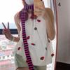 Harajuku Punk Retro Long Thin Narrow Strip Neckscarf Fashion Grey Red Black Striped Knitted Scarf Winter Warm Casual Streetwear