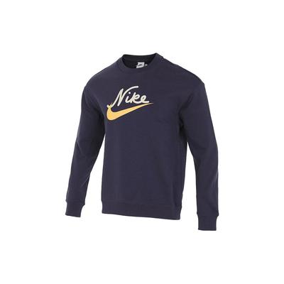 Nike Letter Print Crew Neck Sweatshirt Men Tops Deep-Purple FV9513-555