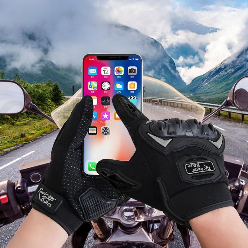 Men's Off-road Touchscreen Motorcycle Riding Gloves - Spring/Summer, Protective Anti-fall Hard Shell