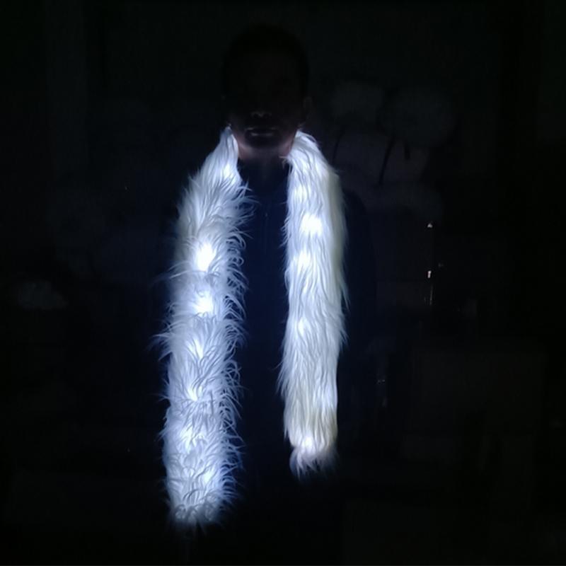 Damen LED Schal Rave Konzert Blinkender Leuchtender Schal Bar Club Tanzshow Performance Kostüm Zubehör