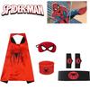 Spider-man Heldenumhang und Maske Halloween Cartoon Anime Launcher Handschuh Uhr Set