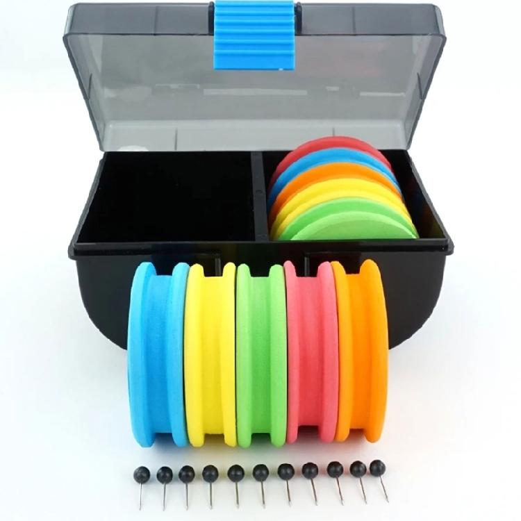10pcs Foam Spools Fishing Snell Leader Rigs Foam Spool Hook Rigs Holder Line Leader Wire Winding Line Board Line Holder